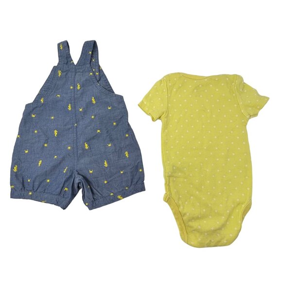 Baby Girl's - Dress, Bibbed Shorts, Body Suit, Shirt & Diaper Cover Up -Size 3 M - Picture 8 of 11